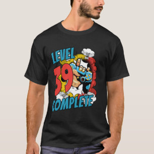 39. Geburtstagsshirt Männer 39 Jahre Comic Level 3 T-Shirt