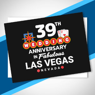 39. Hochzeitstag Paare Las Vegas Trip Postkarte