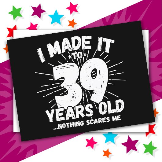 39 Jahre alt Sarcastic Meme Funny 39. Geburtstag Postkarte