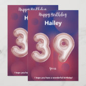 39 Jahre alte Happy Birthday Card (Vorne/Hinten)