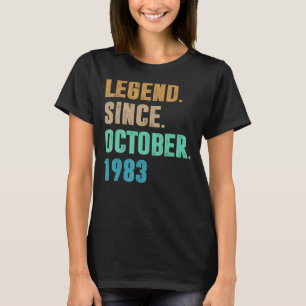 39 Jahre alte Legende seit Oktober 1983 39. Geburt T-Shirt