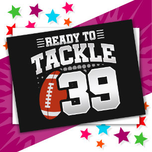 39 Jahre alte Tackle Football Party 39. Geburtstag Postkarte