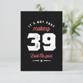 39 Jahre altes Geburtstagsgeschenk RSVP Karte (Stehend Vorderseite)