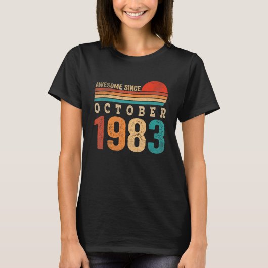 39 Jahre Phantastisch seit Oktober 1983 39. Geburt T-Shirt (Vorderseite)
