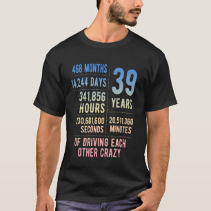 39 Jahre verheiratet Lustiger 39. Hochzeitstag T-Shirt