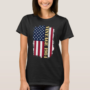 39 Jahre Vintage US-Flagge 1984 Amerikanische Flag T-Shirt