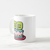 39 Jährig-Geburtstags-Kuchen Kaffeetasse (Vorderseite Links)
