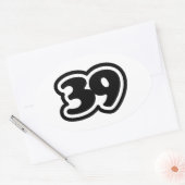 39 Japanisch Slang Sankyu Ovaler Aufkleber (Umschlag)