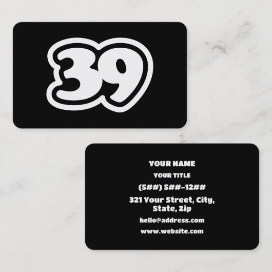 39 Japanisch Slang Sankyu Visitenkarte (Vorne/Hinten)