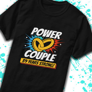 39. Jubiläum Verheiratete Paare 39 Jahre stark T-Shirt