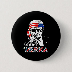 'merica Trump Frohe 4. Juli Trump Amerikanisch Button