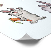 39 Niedliche Cartoon Kaninchen Dekor Kinderzimmer  Poster (Ecke)