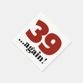 39 noch einmal Kirschfest Geburtstagsfeier Serviette (Ecke)