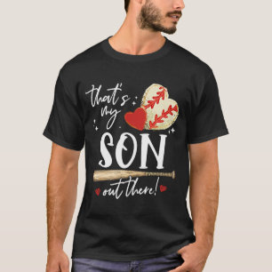 #39;s Mein Sohn ist da Baseball Mama Mom Mütter D T-Shirt
