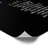 39 Tische finden Ihre Sitzkarte Poster (Ecke)