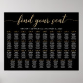 39 Tische finden Ihre Sitzkarte Poster (Vorne)