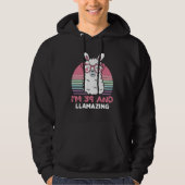 39 Year Old Bday Llamazing 39th Birthday Llama Hoodie (Vorderseite)