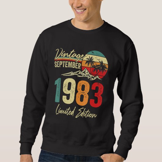 39 Yr Old Vintage September 1983 39th Sweatshirt (Vorderseite)