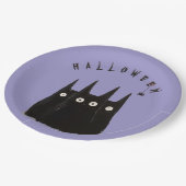 3 сats und Halloween, Personalized Pappteller (Schrägansicht)