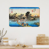 3. 川 崎 宿, 広 Kawasaki-juku, Hiroshige, Ukiyo-e Poster (Küche)