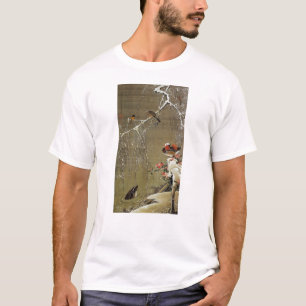 3. 雪 中 鴛 図, 若 冲 Mandarin Duck im Schnee, Jakuchū T-Shirt