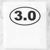 3,0 ml Oval-Aufkleber Ovaler Aufkleber (Tasche)