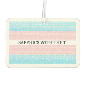 3.0 Sapphics mit dem T Car Air Freshener Autolufterfrischer (Rückseite)