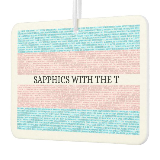 3.0 Sapphics mit dem T Car Air Freshener Autolufterfrischer (Links)