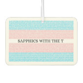 3.0 Sapphics mit dem T Car Air Freshener Autolufterfrischer (Vorderseite)