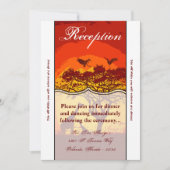 3.12x18 Empfang Card African Safari Giraffe Sun Einladung (Vorderseite)