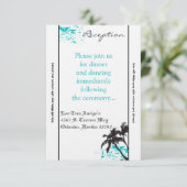 3.12x18 Empfang Card Beach Breeze Ocean Water Trop Einladung (Stehend Vorderseite)