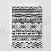 3.12x18 Empfang Card Boho Buffalo Tribal Muster B Einladung (Rückseite)