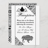 3.12x18 Empfang Card Boho Buffalo Tribal Muster B Einladung (Vorne/Hinten)