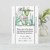 3.12x18 Empfang Card Boho Llama Bohemisch Cacti De Einladung (Stehend Vorderseite)