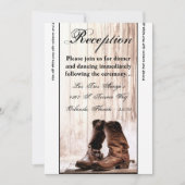 3.12x18 Empfang Card Bootet Land Rustikaler Wester Einladung (Vorderseite)