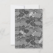 3.12x18 Empfang Card Country Black Lace Print Fabr Einladung (Rückseite)