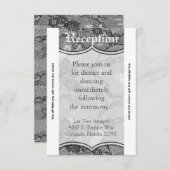 3.12x18 Empfang Card Country Black Lace Print Fabr Einladung (Vorne/Hinten)