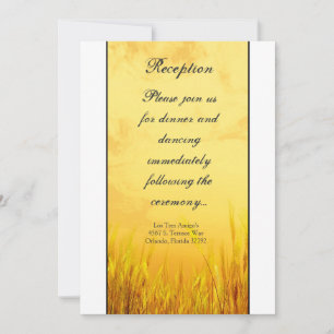 3.12x18 Empfang Card Country Hay Sunset Einladung