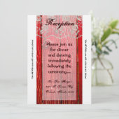 3.12x18 Empfang Card Country Lace Red Wash Wood Einladung (Stehend Vorderseite)