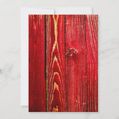 3.12x18 Empfang Card Country Lace Red Wash Wood Einladung (Rückseite)