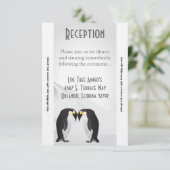 3.12x18 Empfang Card Country Pinguin Mate for Life Einladung (Stehend Vorderseite)