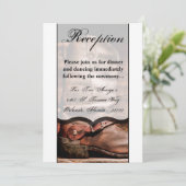 3.12x18 Empfang Card Cowboy Boots Barnholz Rustika Einladung (Stehend Vorderseite)