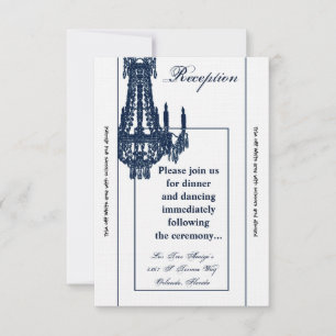 3.12x18 Empfang Card Crystal Chandelier Glitz Glam Einladung