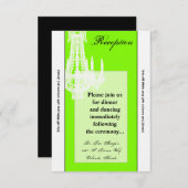 3.12x18 Empfang Card Crystal Chandelier Glitz Glam Einladung (Vorne/Hinten)