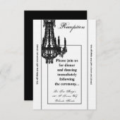 3.12x18 Empfang Card Crystal Chandelier Glitz Glam Einladung (Vorne/Hinten)