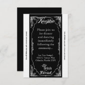 3.12x18 Empfang Card Essen Getränke Verheiratet sc Einladung (Vorne/Hinten)