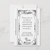 3.12x18 Empfang Card Essen Getränke Verheiratet we Einladung (Vorderseite)