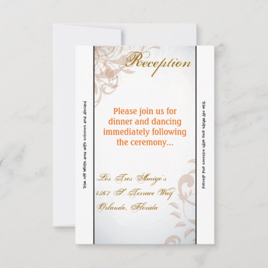 3.12x18 Empfang Card fallen Herbstwirbel Einladung (Vorderseite)