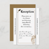 3.12x18 Empfang Card Formal Love Birds Pigeon Duel Einladung (Vorne/Hinten)