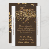 3.12x18 Empfang Card Gold Foil Herbstfall Tree Einladung (Vorne/Hinten)